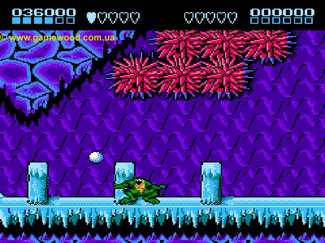 Скриншот игры Battletoads | Dendy (NES) | Опасные лепешки