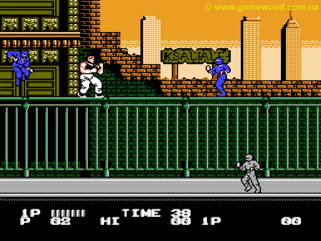 Скриншот игры Dragon Ninja (Bad Dudes, Bad Dudes Vs Dragon Ninja) | Dendy (NES) | Где-то за городом
