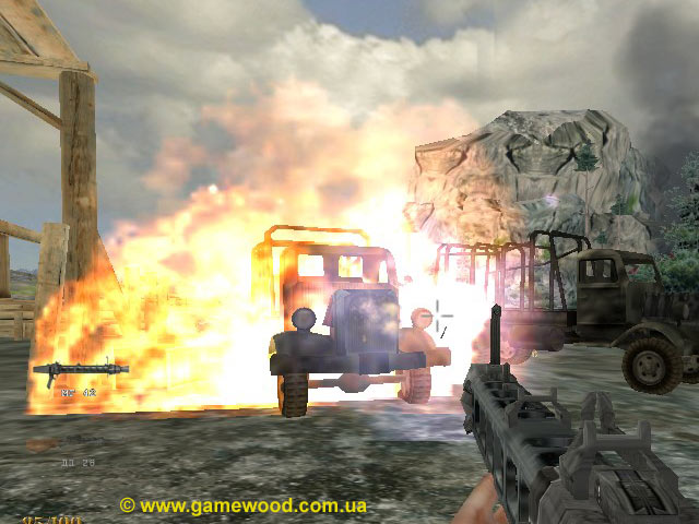 Скриншот игры Beyond Normandy — Assignment: Berlin («Пункт назначения: Берлин») | PC | Уничтожение вражеской техники