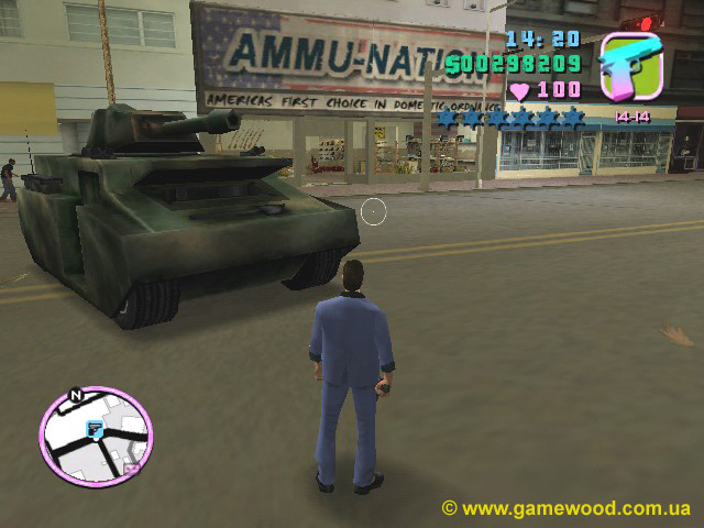 Скриншот игры Grand Theft Auto: Vice City | PC | Танк Rhino