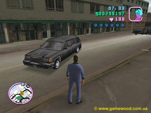 Скриншот игры Grand Theft Auto: Vice City | PC | Автомобиль Romero's Hearse