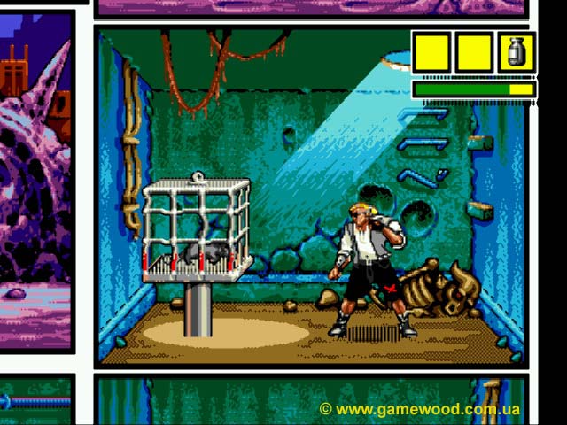 Скриншот игры Comix Zone | Sega Mega Drive 2 (Genesis) | Большая клетка