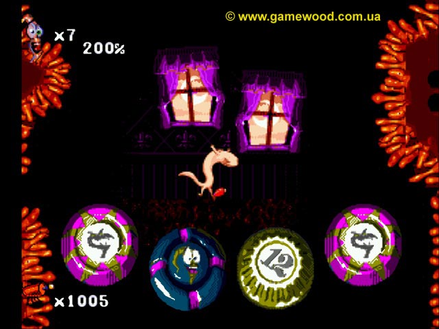 Скриншот игры Earthworm Jim 2 («Червяк Джим 2») | Sega Mega Drive 2 (Genesis) | Уровень Jim's now a Blind Cave Salamander!