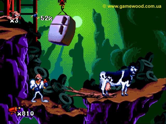 Скриншот игры Earthworm Jim («Червяк Джим») | Sega Mega Drive 2 (Genesis) | Друзья Джима