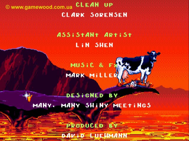 Скриншот игры Earthworm Jim («Червяк Джим») | Sega Mega Drive 2 (Genesis) | Концовка игры