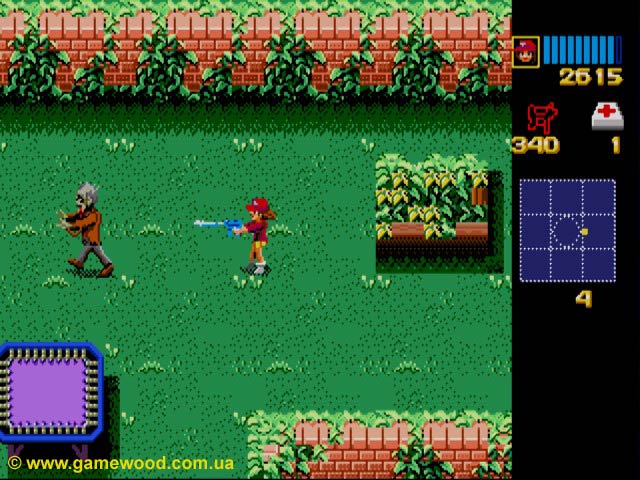 Скриншот игры Zombies Ate My Neighbors (Zombies, «Зомби съели моих соседей») | Sega Mega Drive 2 (Genesis) | Ожившие мертвецы