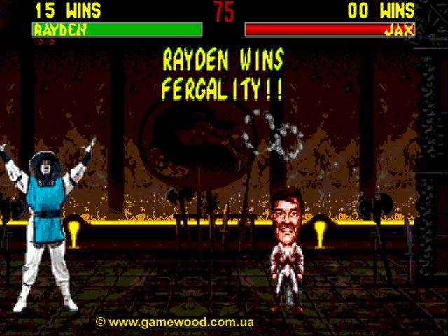 Скриншот игры Mortal Kombat 2 («Смертельный бой 2») | Sega Mega Drive 2 (Genesis) | Fergality от Райдена