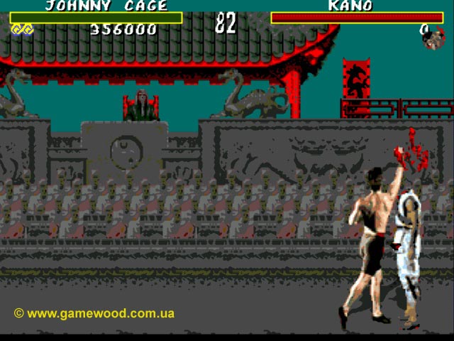 Скриншот игры Mortal Kombat («Мортал Комбат») | Sega Mega Drive 2 (Genesis) | Улетела голова