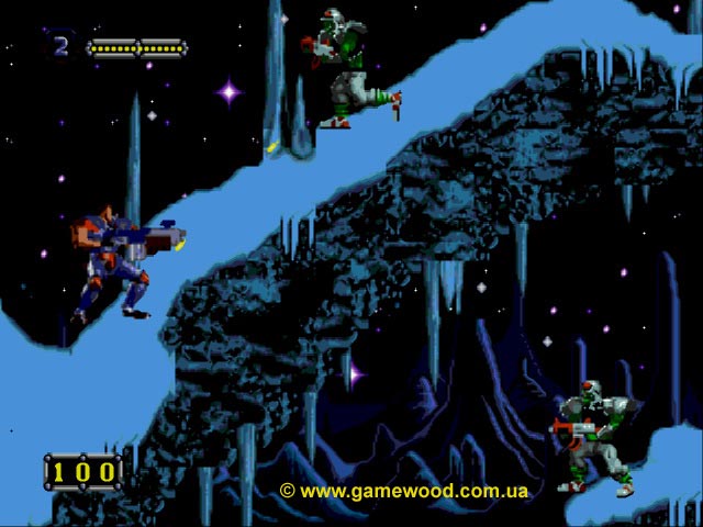 Скриншот игры Doom Troopers: The Mutant Chronicles | Sega Mega Drive 2 (Genesis) | Уровень «Плутон 1»