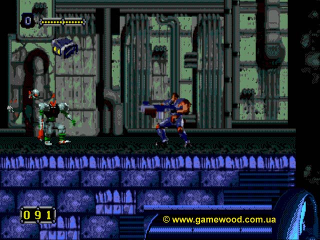 Скриншот игры Doom Troopers: The Mutant Chronicles | Sega Mega Drive 2 (Genesis) | Уровень «Плутон 2»
