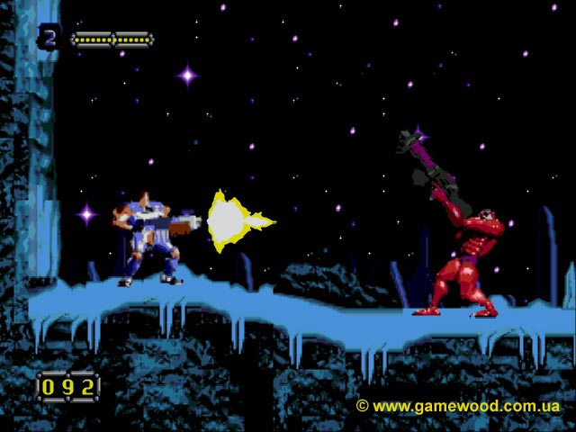 Скриншот игры Doom Troopers: The Mutant Chronicles | Sega Mega Drive 2 (Genesis) | Третий босс