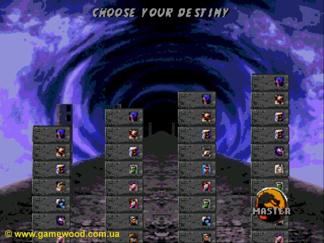 Скриншот игры Ultimate Mortal Kombat 3 («Смертельный бой 3. Дополненная версия», «Супер Мортал Комбат 3») | Sega Mega Drive 2 (Genesis) | Выбери свою судьбу