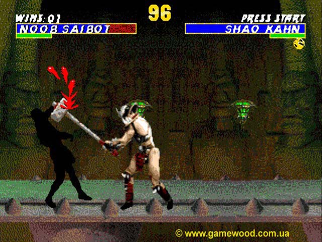 Скриншот игры Ultimate Mortal Kombat 3 («Смертельный бой 3. Дополненная версия», «Супер Мортал Комбат 3») | Sega Mega Drive 2 (Genesis) | Кувалда — это не шутки!