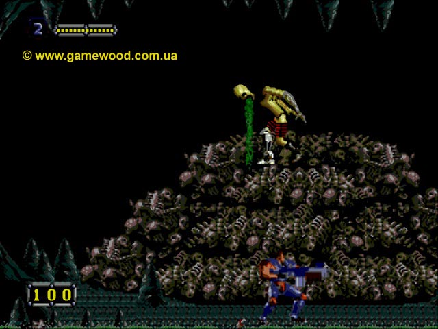 Скриншот игры Doom Troopers: The Mutant Chronicles | Sega Mega Drive 2 (Genesis) | Первый босс