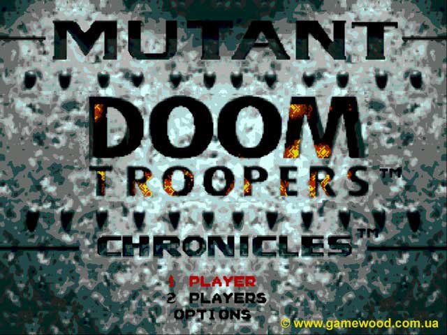 Скриншот игры Doom Troopers: The Mutant Chronicles | Sega Mega Drive 2 (Genesis) | Титульная заставка