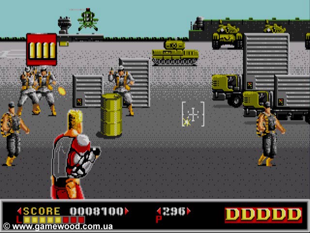 Скриншот игры Dynamite Duke | Sega Mega Drive 2 (Genesis) | Спецназ в действии