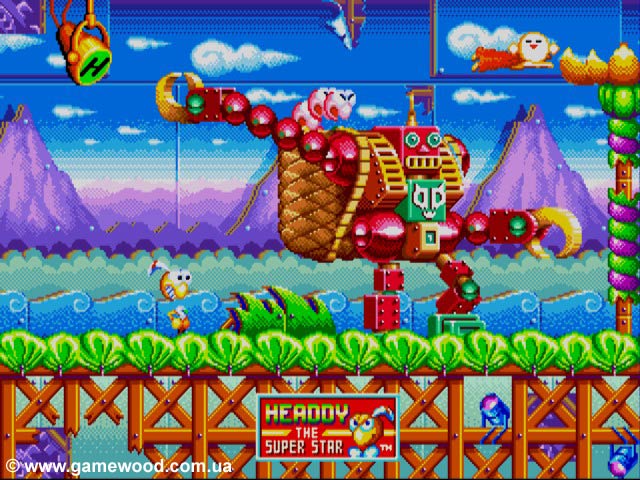 Скриншот игры Dynamite Headdy | Sega Mega Drive 2 (Genesis) | Спасение братьев