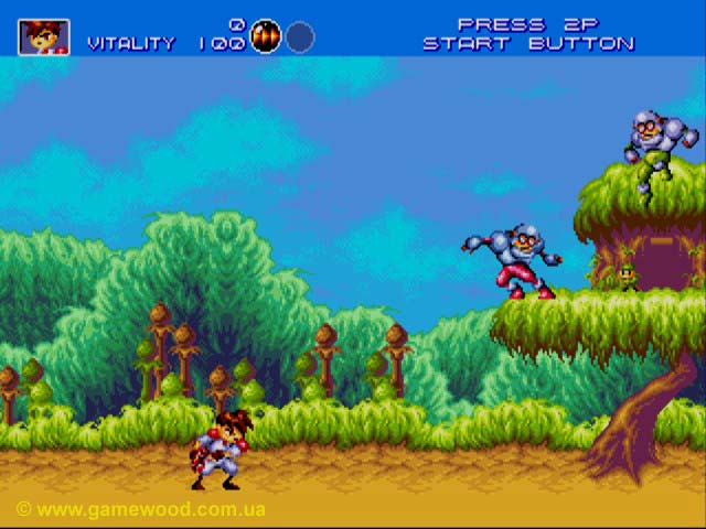 Скриншот игры Gunstar Heroes | Sega Mega Drive 2 (Genesis) | Бешеный драйв