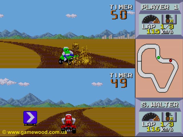 Скриншот игры Quad Challenge | Sega Mega Drive 2 (Genesis) | Гонки на квадроциклах