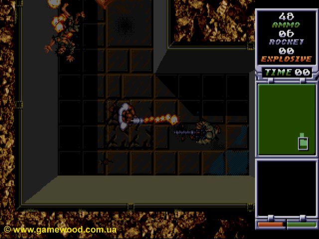 Скриншот игры Red Zone | Sega Mega Drive 2 (Genesis) | Пальба из огнемета