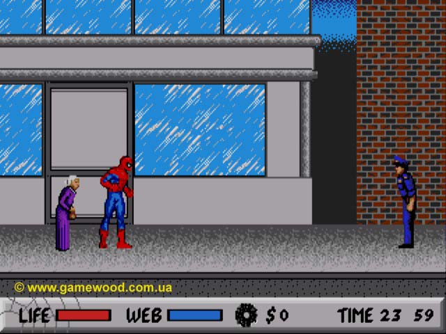 Скриншот игры Spider-Man Vs The Kingpin | Sega Mega Drive 2 (Genesis) | Злой полицейский