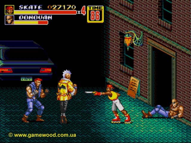Скриншот игры Streets of Rage 2 (Bare Knuckle 2) | Sega Mega Drive 2 (Genesis) | Всем достанется
