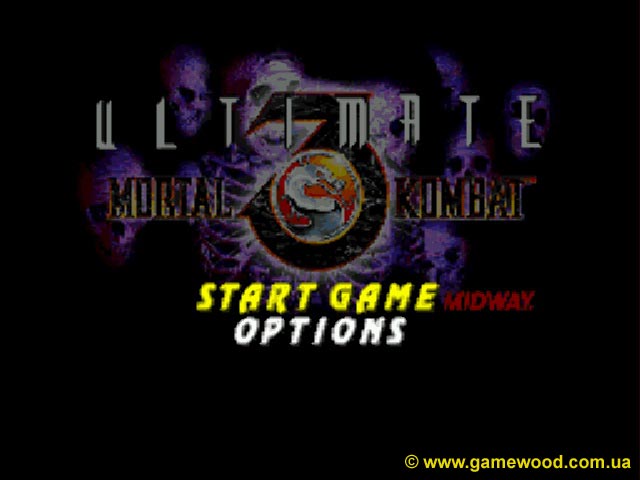 Скриншот игры Ultimate Mortal Kombat 3 («Смертельный бой 3. Дополненная версия», «Супер Мортал Комбат 3») | Sega Mega Drive 2 (Genesis) | Титульная заставка