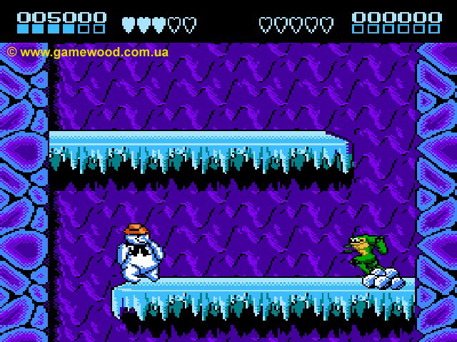 Скриншот игры Battletoads | Dendy (NES) | Хитрый снеговик