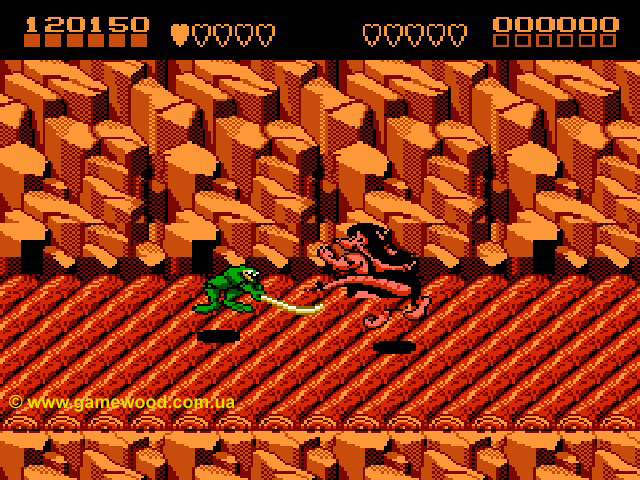 Скриншот игры Battletoads | Dendy (NES) | Удар хвостом