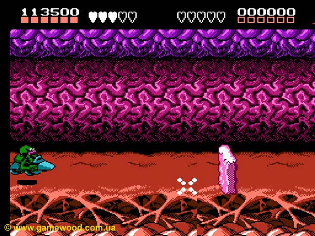 Скриншот игры Battletoads | Dendy (NES) | Переход с третьего уровня на пятый