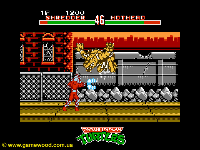 Скриншот игры Teenage Mutant Ninja Turtles: Tournament Fighters | Dendy (NES) | Опасное нападение