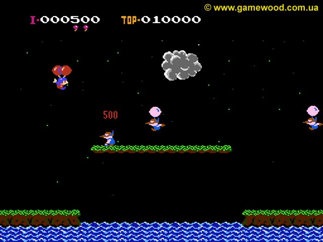 Скриншот игры Balloon Fight | Dendy (NES) | Еще немного и противник будет трупом