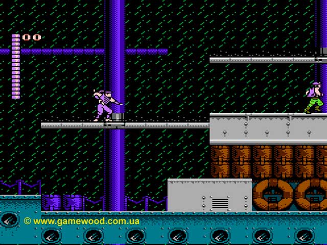 Скриншот игры Blue Shadow (Shadow of the Ninja, Yami no Shigotonin Kage) | Dendy (NES) | Схватка на корабле
