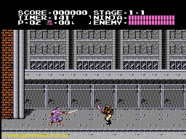 Скриншот игры Ninja Gaiden (Ninja Ryukenden, Shadow Warriors) | Dendy (NES) | Очень острый меч