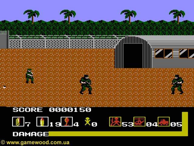 Скриншот игры Operation Wolf | Dendy (NES) | Вражеская база