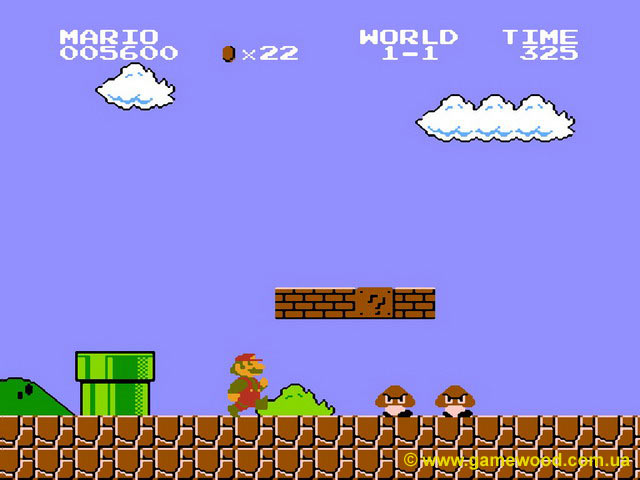 Скриншот игры Super Mario Bros. | Dendy (NES) | Приключения Марио