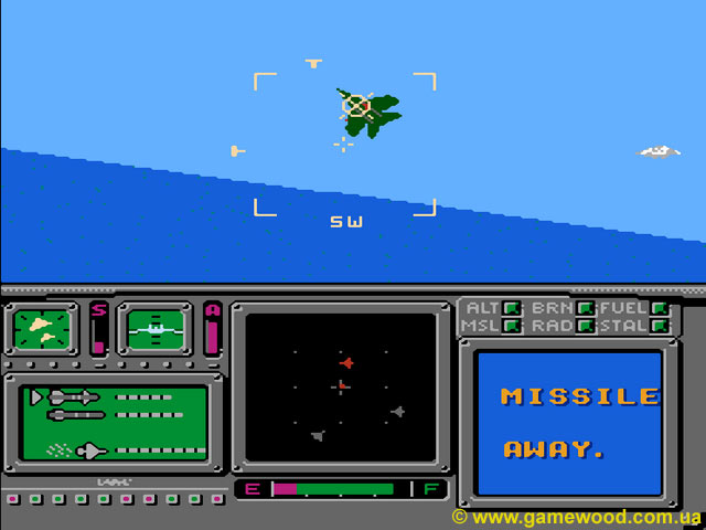 Скриншот игры Ultimate Air Combat | Dendy (NES) | Захват цели