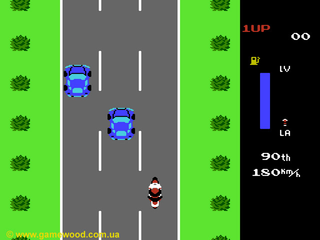 Скриншот игры Zippy Race | Dendy (NES) | Опасное шоссе