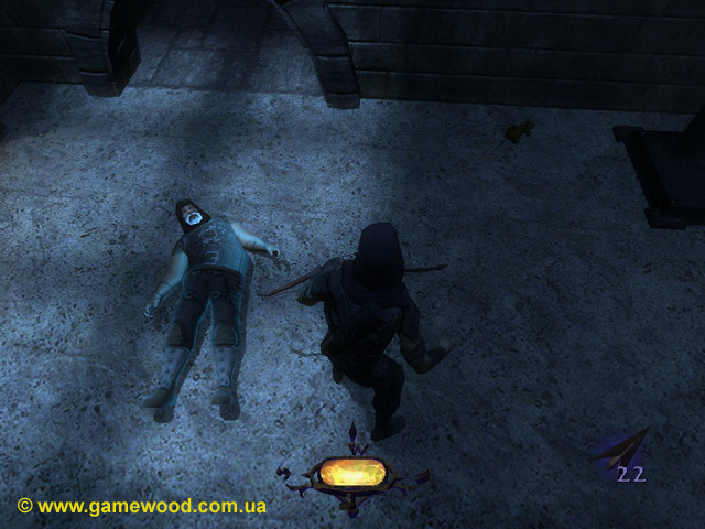 Скриншот игры Thief 3: Deadly Shadows («Thief 3: Тень смерти») | PC | Убийство начальника тюрьмы