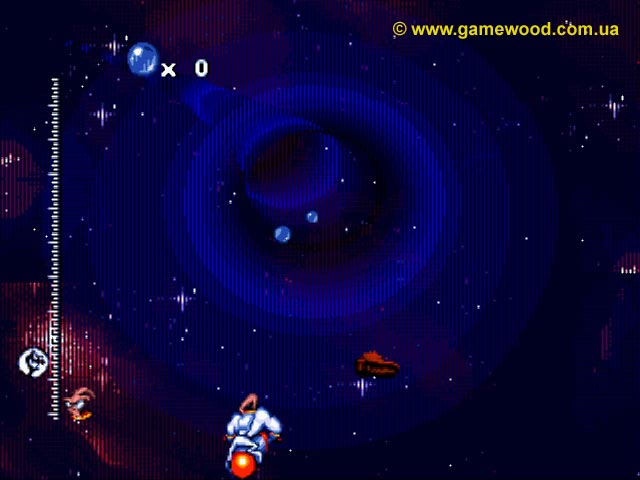 Скриншот игры Earthworm Jim («Червяк Джим») | Sega Mega Drive 2 (Genesis) | Погоня за Психовороном