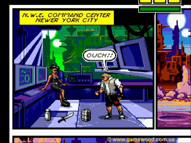 Скриншот игры Comix Zone | Sega Mega Drive 2 (Genesis) | Командный центр