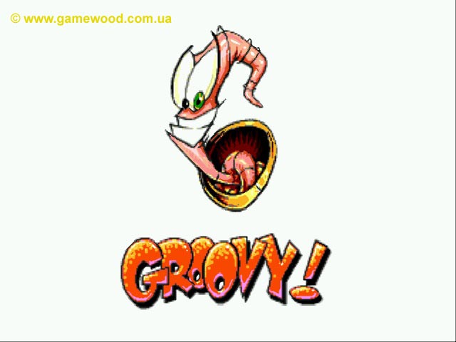 Скриншот игры Earthworm Jim («Червяк Джим») | Sega Mega Drive 2 (Genesis) | Уровень пройден!