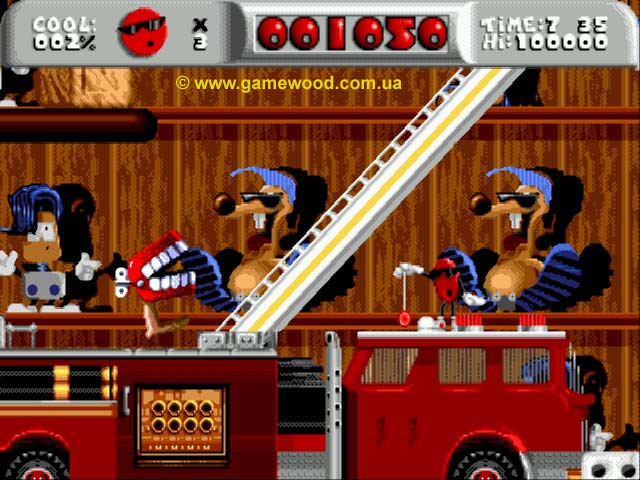 Скриншот игры Cool Spot («Крутой Спот») | Sega Mega Drive 2 (Genesis) | Бабушкина челюсть