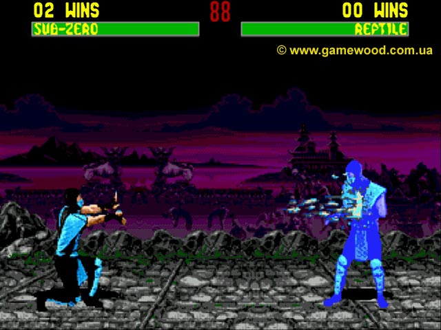 Скриншот игры Mortal Kombat 2 («Смертельный бой 2») | Sega Mega Drive 2 (Genesis) | Что-то становится холодно