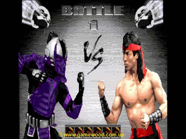 Скриншот игры Mortal Kombat 3 («Смертельный бой 3», «Мортал Комбат 3») | Sega Mega Drive 2 (Genesis) | Первая битва