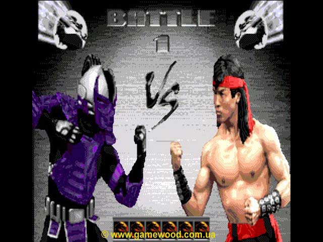 Скриншот игры Mortal Kombat 3 («Смертельный бой 3», «Мортал Комбат 3») | Sega Mega Drive 2 (Genesis) | Первая битва