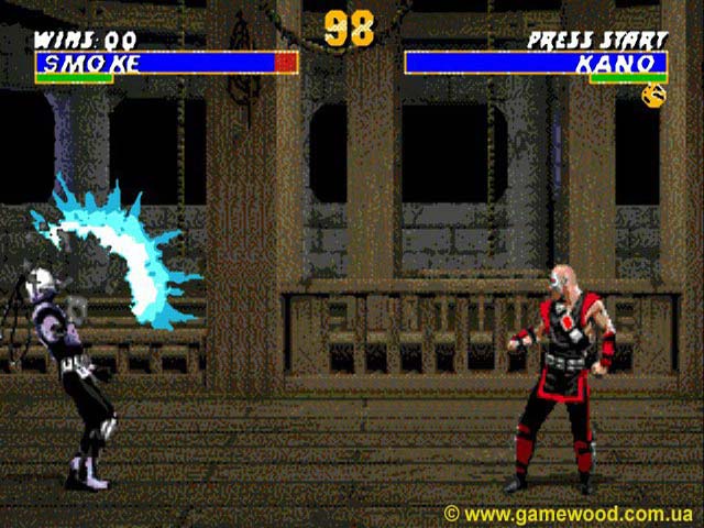 Скриншот игры Mortal Kombat 3 («Смертельный бой 3», «Мортал Комбат 3») | Sega Mega Drive 2 (Genesis) | Боевая зона Shao Kahn Tower