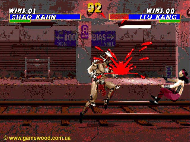 Скриншот игры Mortal Kombat 3 («Смертельный бой 3», «Мортал Комбат 3») | Sega Mega Drive 2 (Genesis) | Боевая зона The Subway