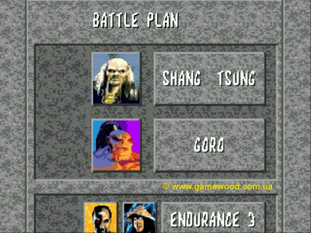 Скриншот игры Mortal Kombat («Мортал Комбат») | Sega Mega Drive 2 (Genesis) | Боевой план