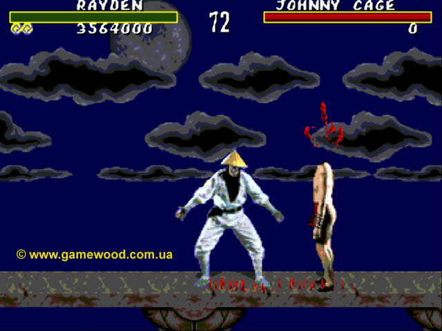 Скриншот игры Mortal Kombat («Мортал Комбат») | Sega Mega Drive 2 (Genesis) | Злой Райден